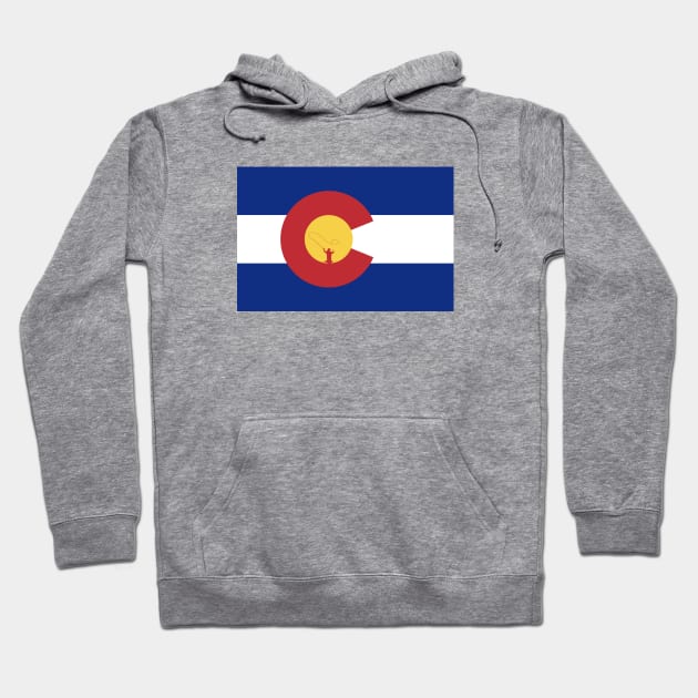 Colorado Flag Fly Fishing Hoodie by chriswig